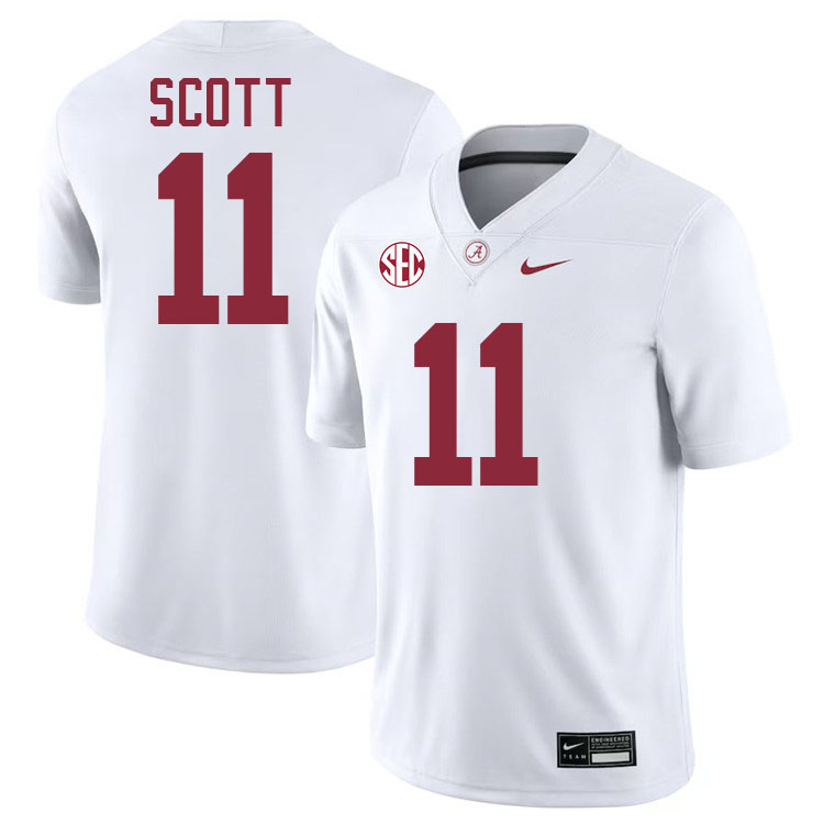 #11 Rico Scott Alabama Jersey,University Of Alabama Crimson Tide Football Jersey,Uniforms-White